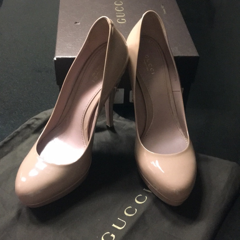 Gucci VERNICE CRYSTAL DK CIPRIA 39 1/2 NUDE